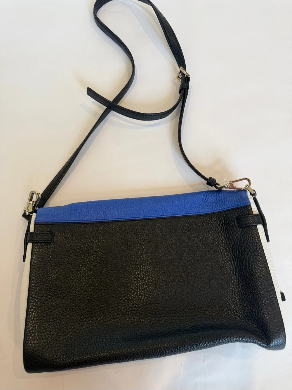 kate spade Blue and Black Leather Colorblock Crossbody Bag - Picture 5 of 8